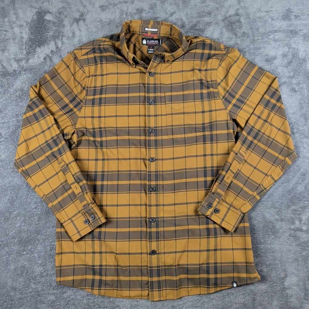 Alaskan Hardgear Shirt Men's LT Duluth Untucked Plaid Wool Blend Long Sleeve